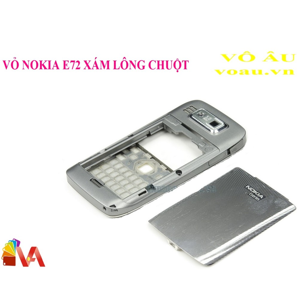 VỎ NOKIA E72 MÀU XÁM
