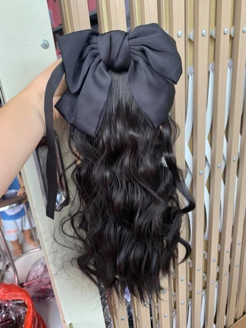 Tóc cột xù nơ❤️freeship 50k❤️ tóc cột xù nơ 40cm