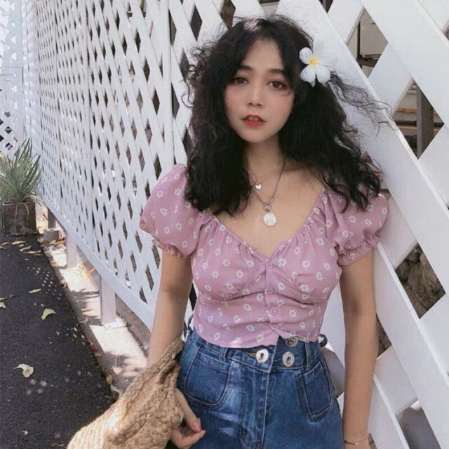 ÁO CROPTOP HOA