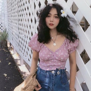 ÁO CROPTOP HOA