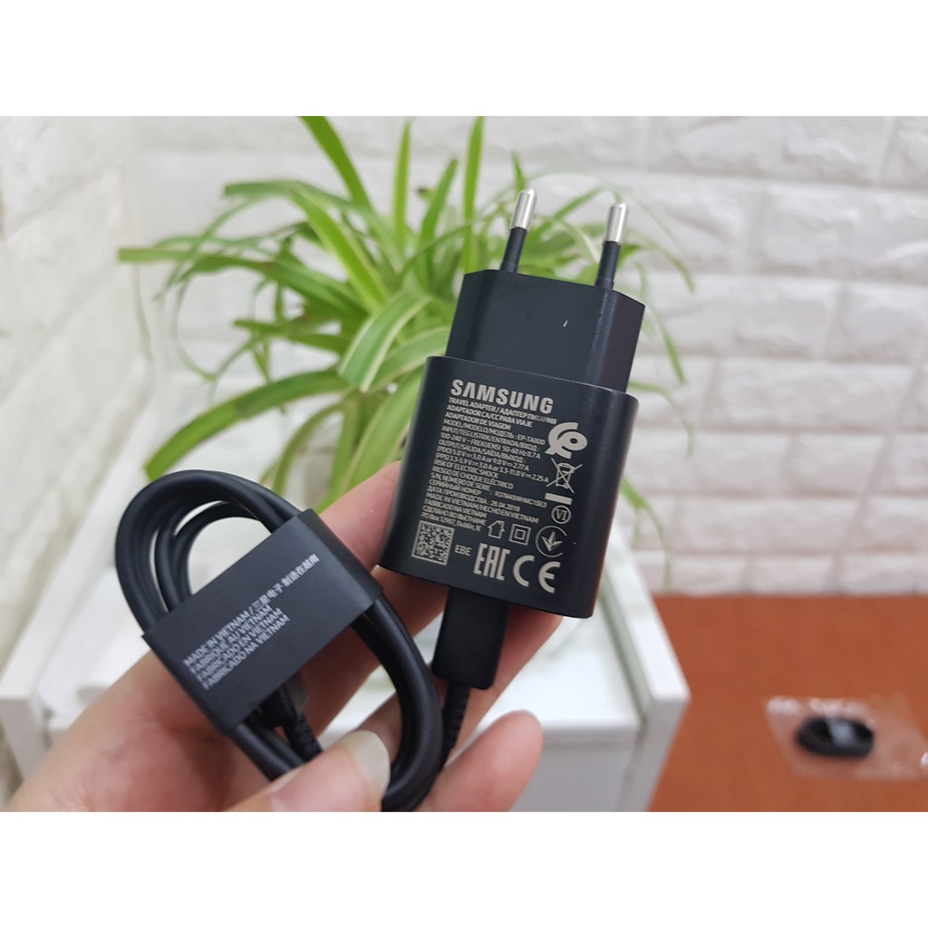 [BH6T] Trọn bộ Sạc nhanh 25W Samsung Note 10, Note 10 Plus, Samsung S10 5G, A90, A80, A70 và Cáp 2 đầu Type C - Type C