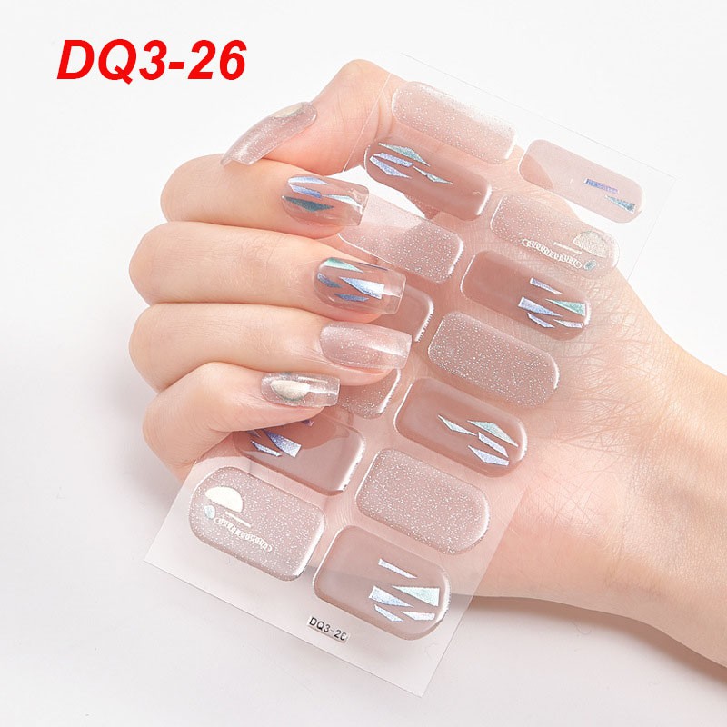 Set 14 nhãn dán móng tay Dq3 21-40 phong cách 3d xinh xắn thời thời trang