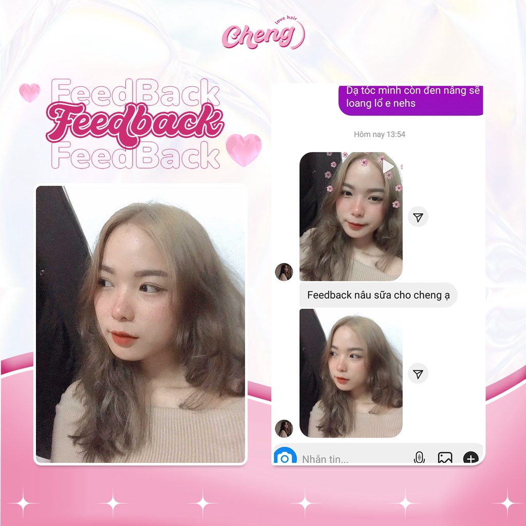 Thuốc Nhuộm Tóc Màu NÂU SỮA, NÂU TRÀ SỮA Không Tẩy | Chenglovehair, Chenglovehairs