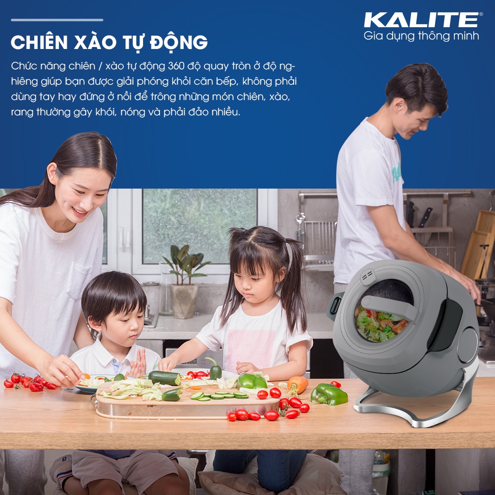 Nồi cao tần vũ trụ Kalite Galaxy chiên xào đa năng dung tích 6L công suất 2000W - Befoyo