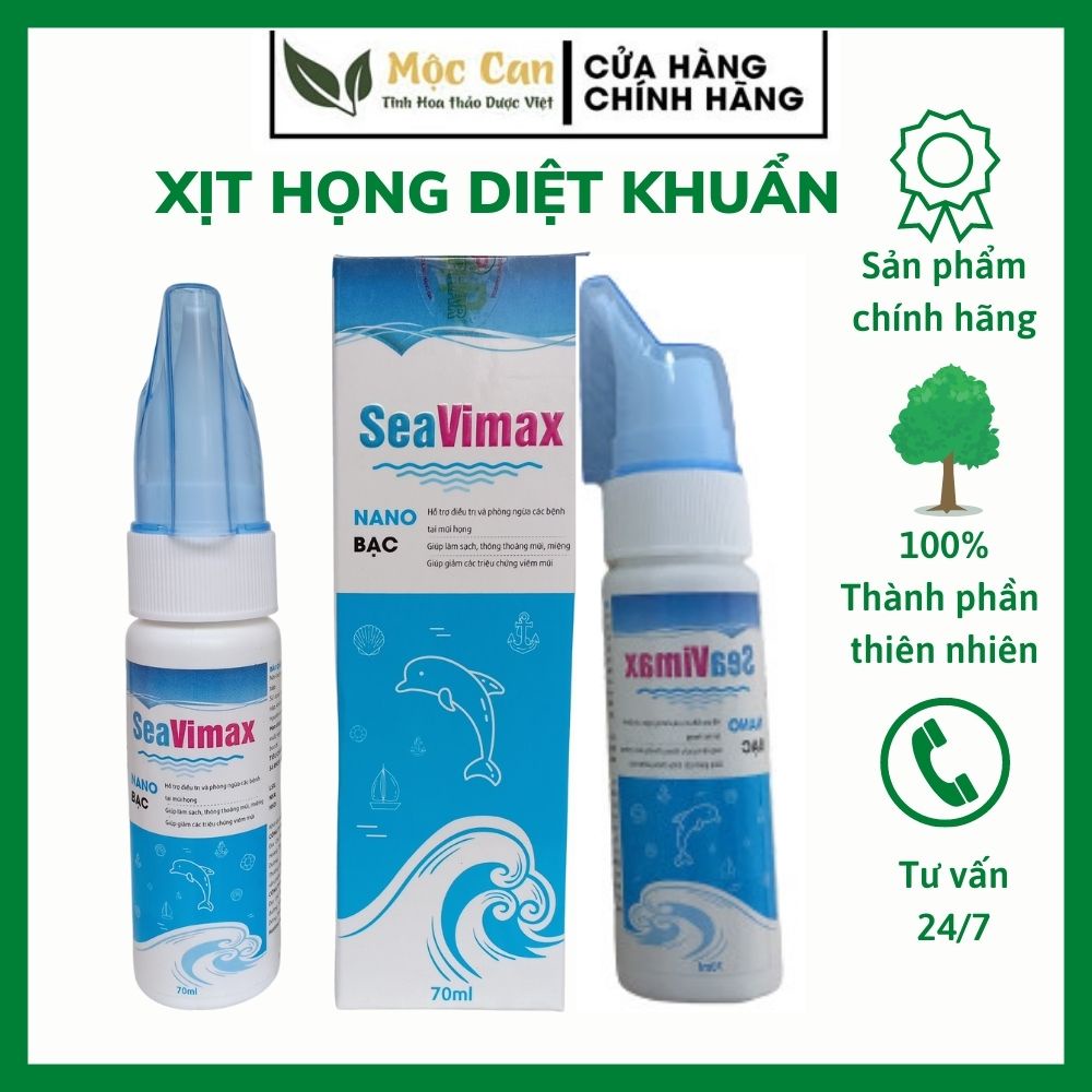 Xịt Họng SeaVimax - Vệ Sinh Họng, Mũi - Giúp Rửa Trôi Bụi Bẩn, Dịch Nhầy, Làm Sạch Và Thông Thoáng Khoang Mũi, Miệng