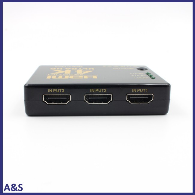 3 Port HDMI Splitter Switcher 3 In 1 Out Hub Box +Remote Auto Switch 1080P HD
