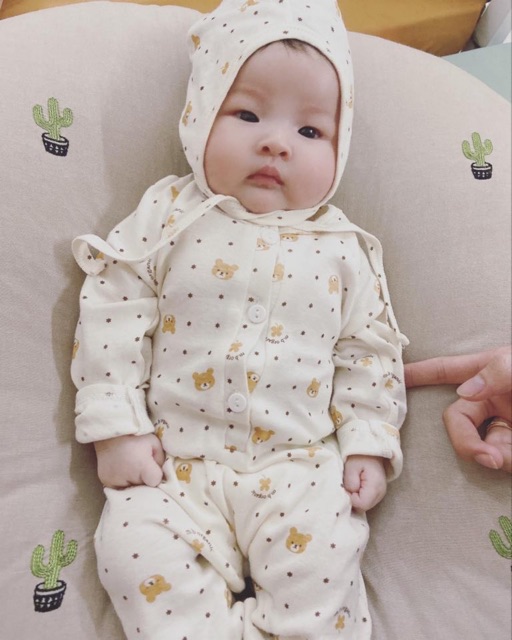 [Cocandy Official Store] Set bodysuit thun cotton họa tiết cho bé