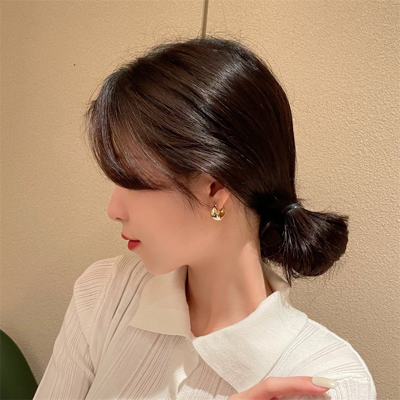 Khuyên Tai Kim Loại Dáng Dài Phong Cách Hàn Quốc Dongdaemun 2022 F690