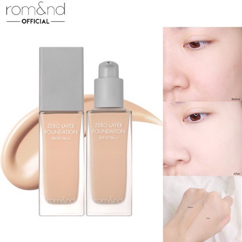 Kem Nền Mỏng Nhẹ Tự Nhiên  Romand Zero Layer Foundation 35ml