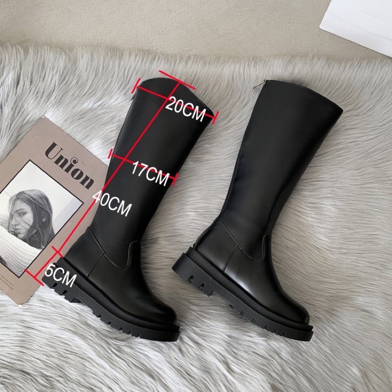 Bốt đùi nữ cổ vát Mona đế bánh mì 5p ulzzang Eudora899