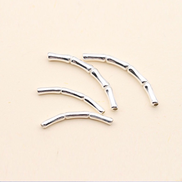 SỈ SIÊU RẺ  Charm ống bạc hình đốt tre hàng đẹp - Bạc xịn loại 1, PH041