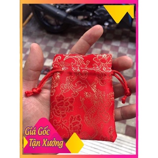 Túi gấm đỏ phong thủy 7x9 cm