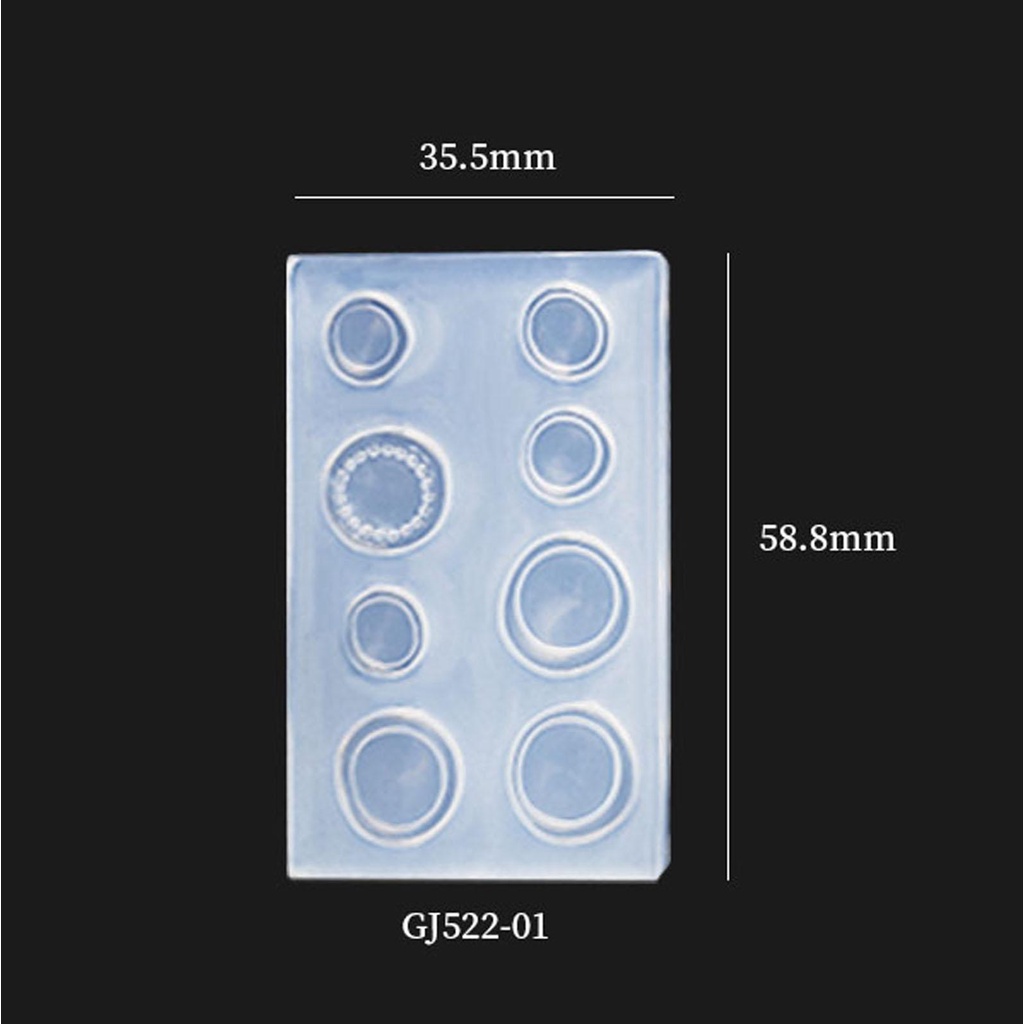 Khuôn Silicone Tạo Hình Nút Áo Màu Hổ Phách Phong Cách Nhật Bản DIY|Khuôn Epoxy Chạm Khắc Trang Trí Bánh Kem