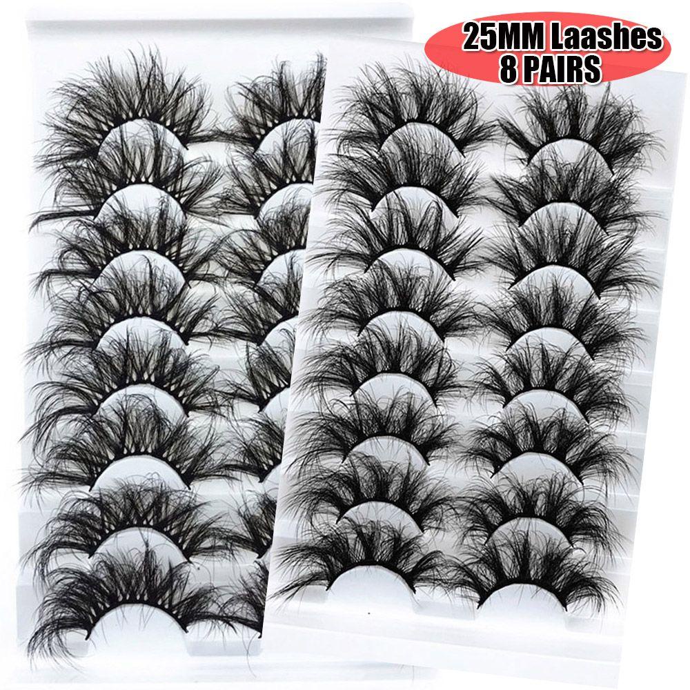 Bộ 8 Cặp Lông Mi Giả SKONHED Dày 25mm