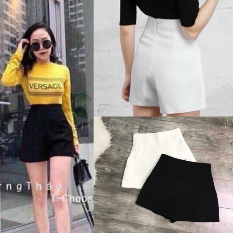 QUẦN SHORT NỮ CẠP LIỀN KHÓA GIỌT LỆ HÔNG THỜI TRANG 2019 #utrb