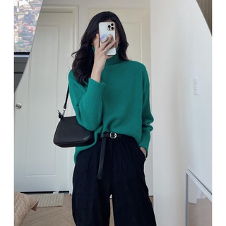 (Ảnh thật) Len trơn cổ lọ Audrey 9979