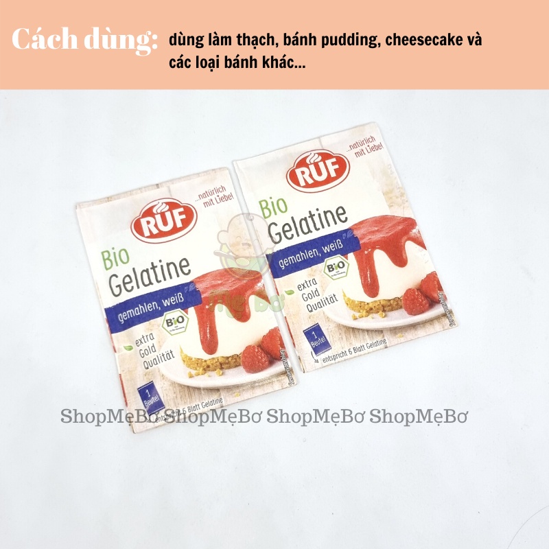 Bột Gelatin Hữu Cơ Sobo Đức Làm Bánh Pudding Kẹo Chíp Kẹo Dẻo Cho Bé