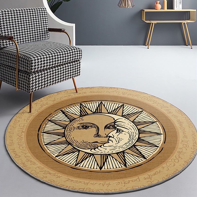 Thảm Trải Sàn Hình Tròn Phong Cách Bắc Âu Sang Trọng
