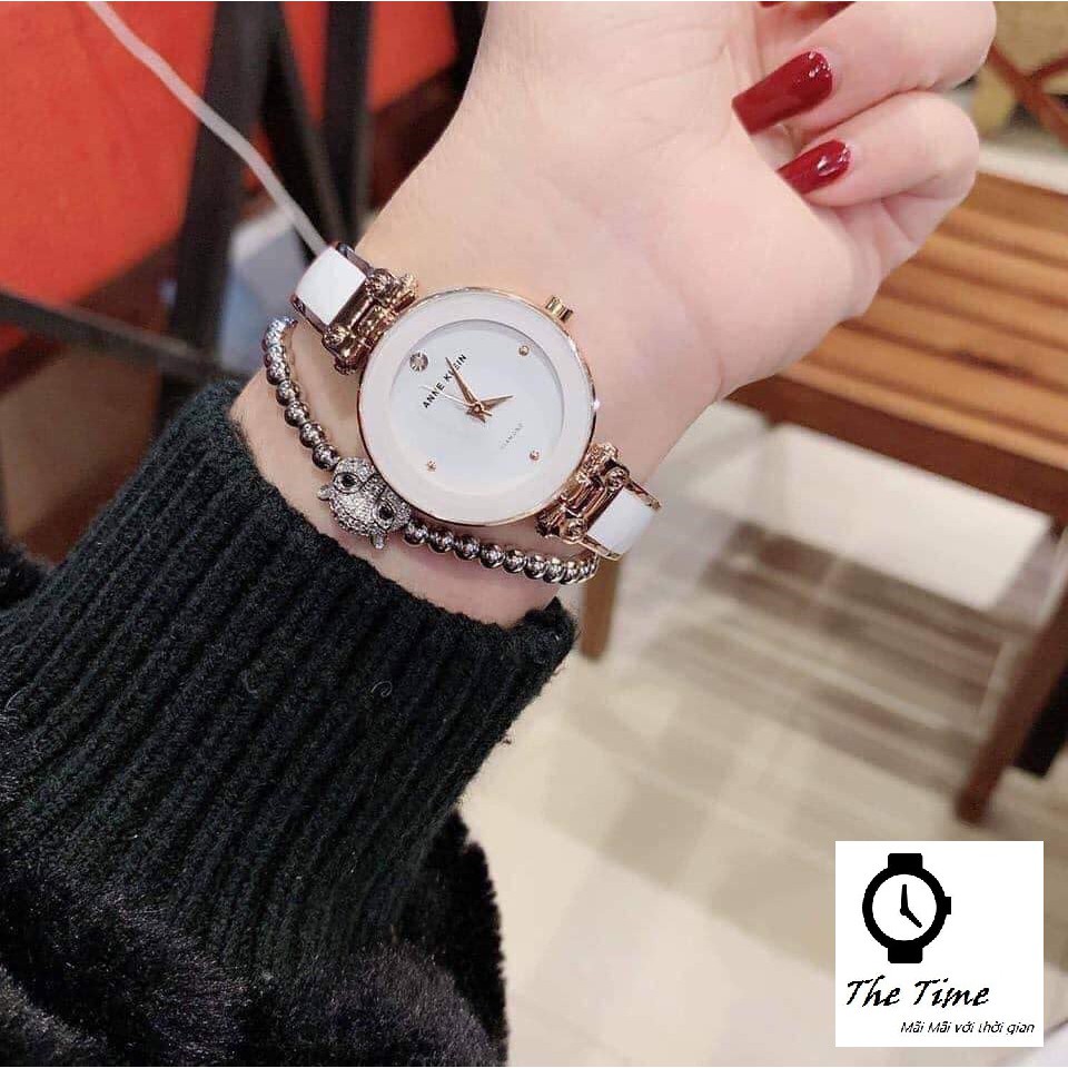 ( Sẵn 5 màu ) Đồng hồ kiềng đá ceramic dành cho nữ ANNE KLEIN #AK1980 .case 34mm. 3atm | BigBuy360 - bigbuy360.vn