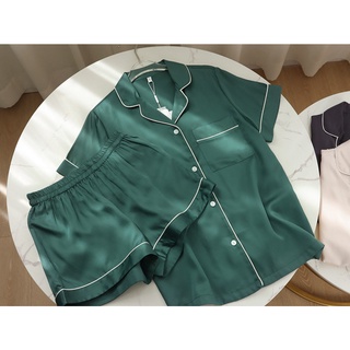 Bộ Pijama cộc đùi nữ Chất Liệu Lụa Cao Cấp