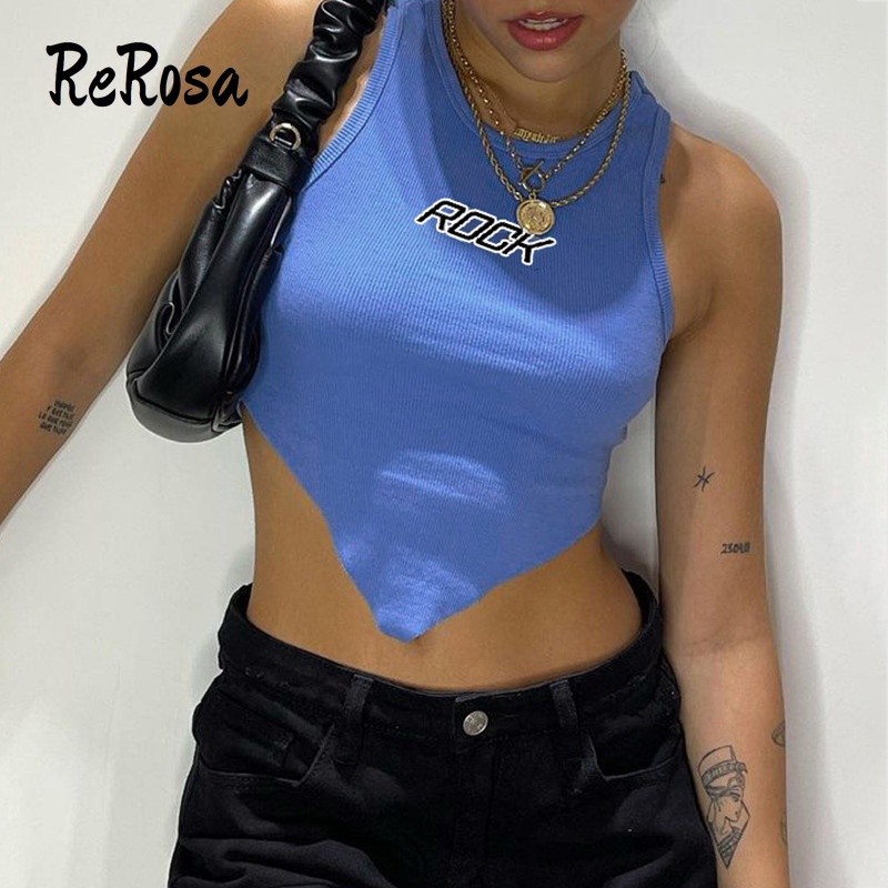 Áo Croptop Ôm Dáng Màu Trơn Cổ Tròn In Chữ Thời Trang Cho Nữ