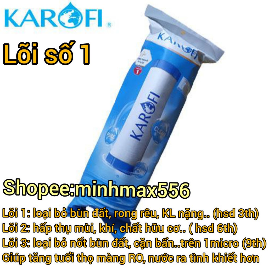 [GIÁ HỦY DIỆT] Lõi Lọc Nước máy RO SỐ 1 - KAROFI Chính Hãng, Lắp Được Cho Tất Cả Các Loại Máy Lọc Nước RO | BigBuy360 - bigbuy360.vn