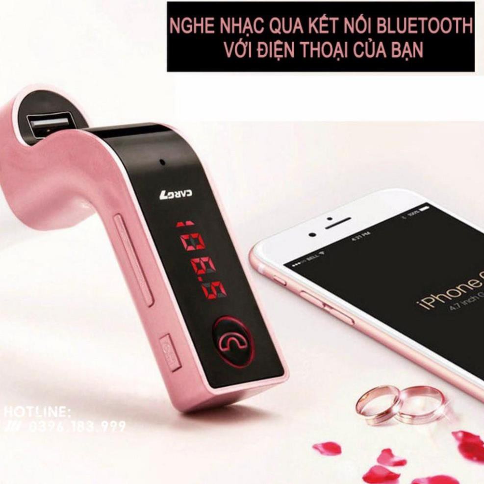 Tẩu Car G7 Sạc, nghe nhạc USB thẻ nhớ và Bluetooth trên ô tô ver 2020