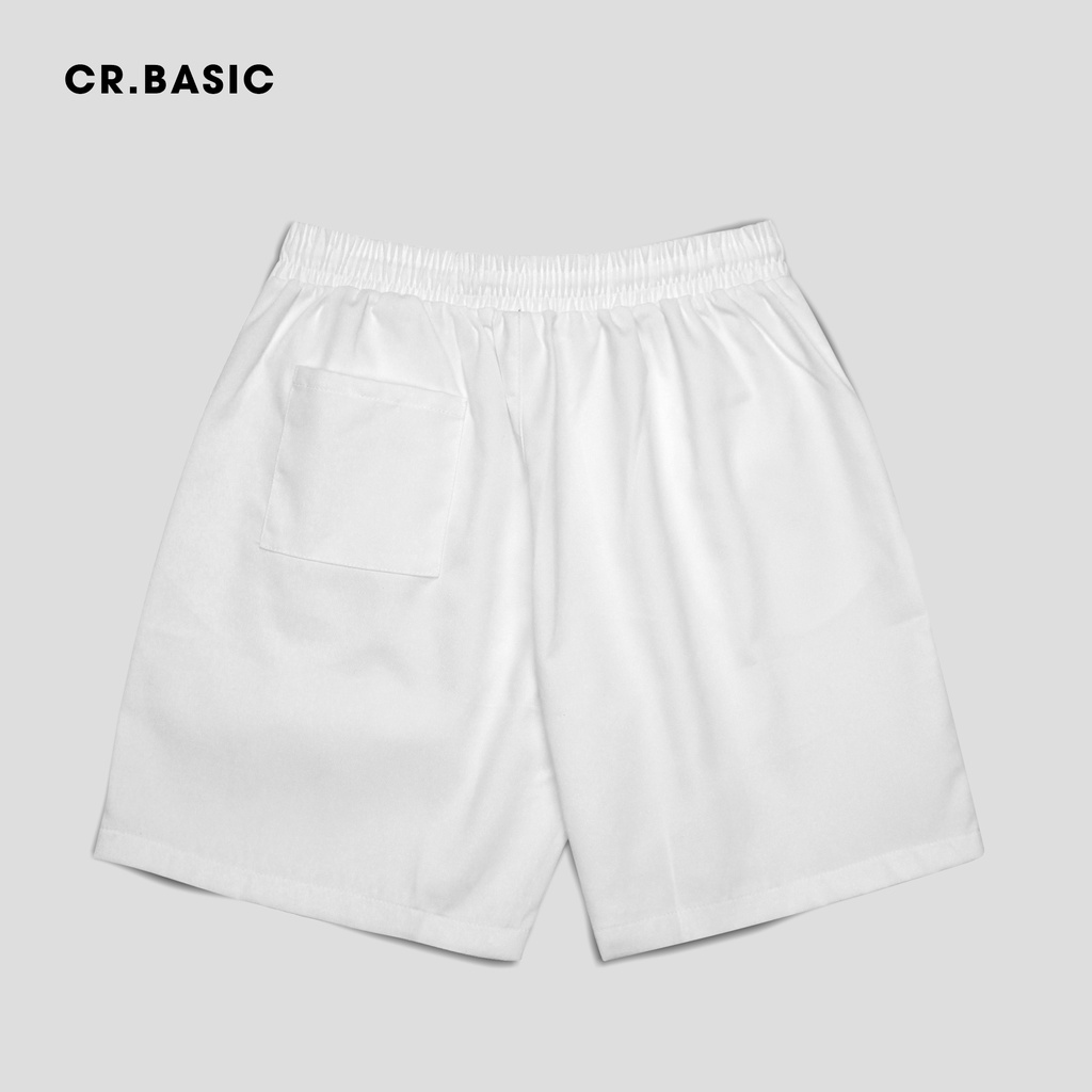 Quần short kaki nam nữ CR.BASIC mềm mịn quần sóoc ngắn màu trắng unisex trẻ trung sooc nam cao cấp