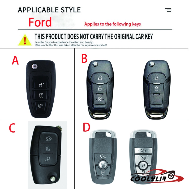 Vỏ TPU Bọc Chìa Khóa Điều Khiển Từ Xa Cho Xe Hơi Ford Ranger C-Max S-Max Focus Galaxy Mondeo Transit Tourneo