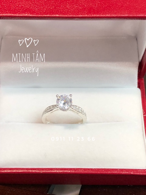 Nhẫn nữ bạc ta gắn đá trẻ trung-Minh Tâm Jewelry