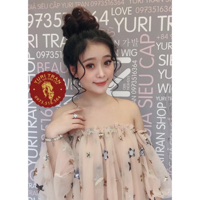 Tóc búi 🌸 FREESHIP 🌸 BÚI HOA HỒNG (full màu)