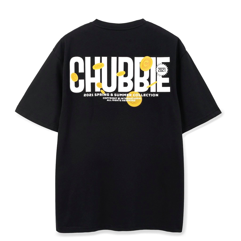 Áo thun tay lỡ CHUBBIE phông Unisex nam nữ Cotton 250gsm oversize form rộng Coin T-Shirt