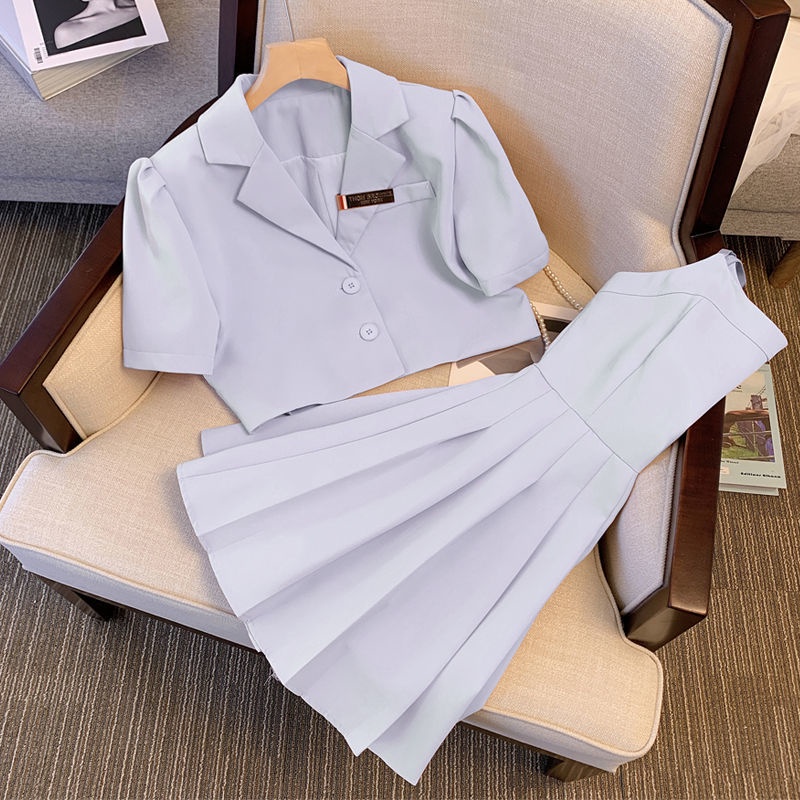 Set Áo Khoác Blazer + Đầm Thời Trang Công Sở Thanh Lịch