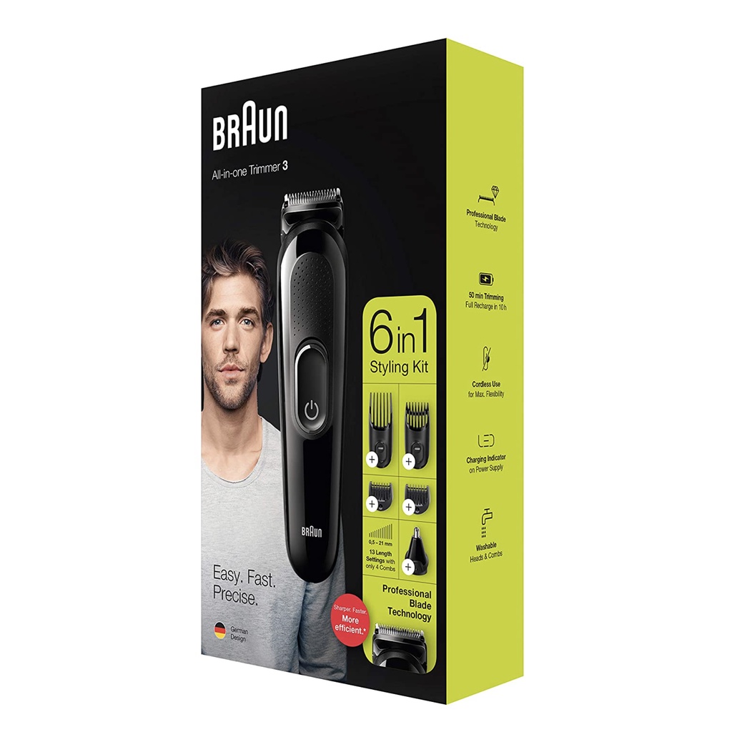 Tông đơ cắt tóc, cạo râu 6in1 Braun MGK3220