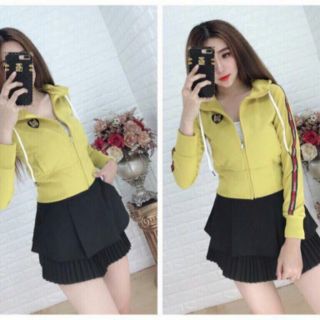 Áo khoác lửng sọc tay