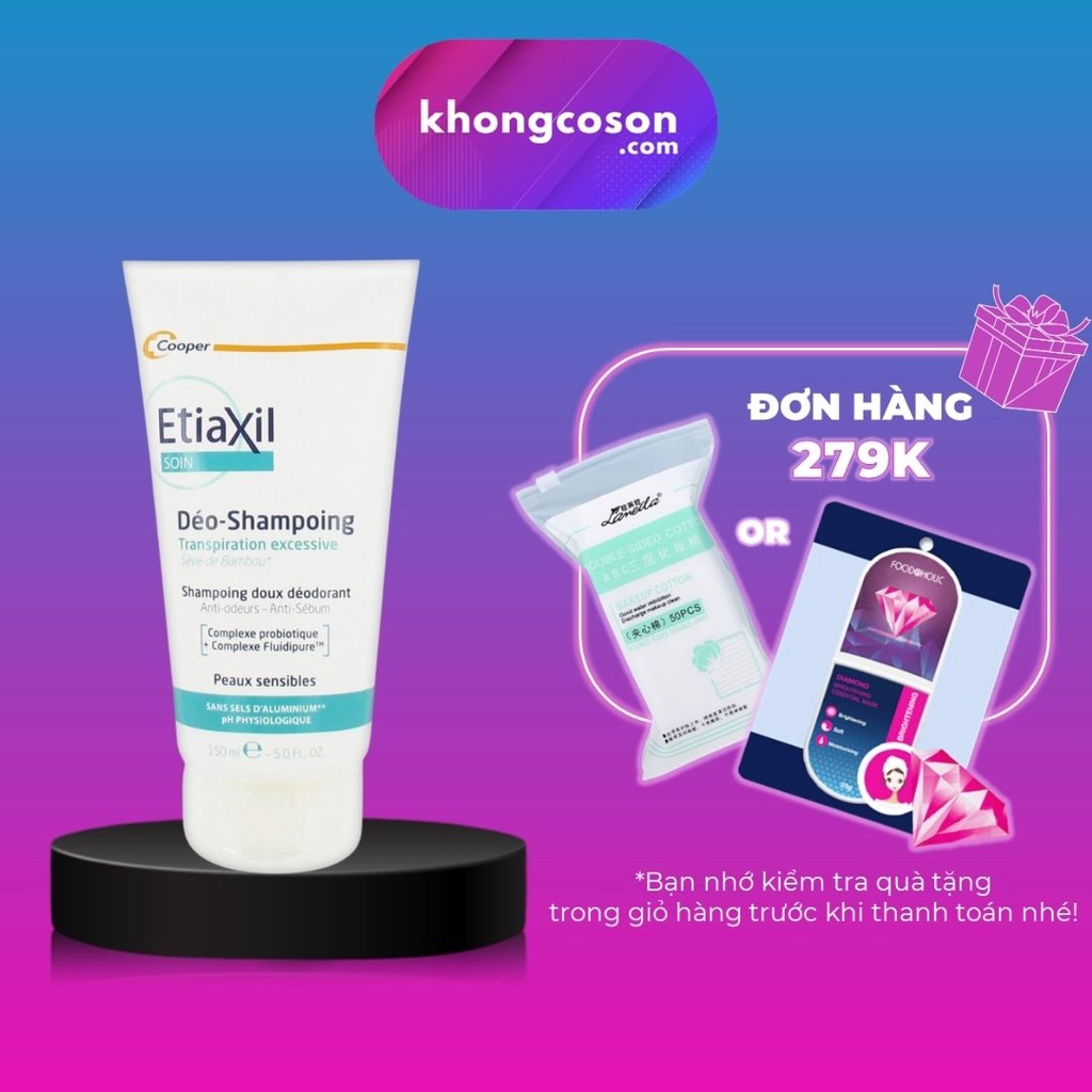 Dầu Gội Làm Sạch Và Điều Tiết Bã Nhờn Etiaxil Deo-Shampoing 150ml - Khongcoson