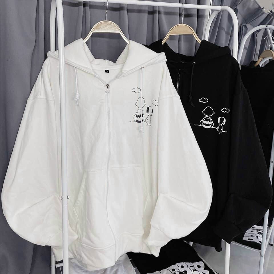 Áo HOODIE &amp; SWEATER Form Rộng Khóa Kéo Chất Nỉ Ngoại Mềm Mịn NEW KSB