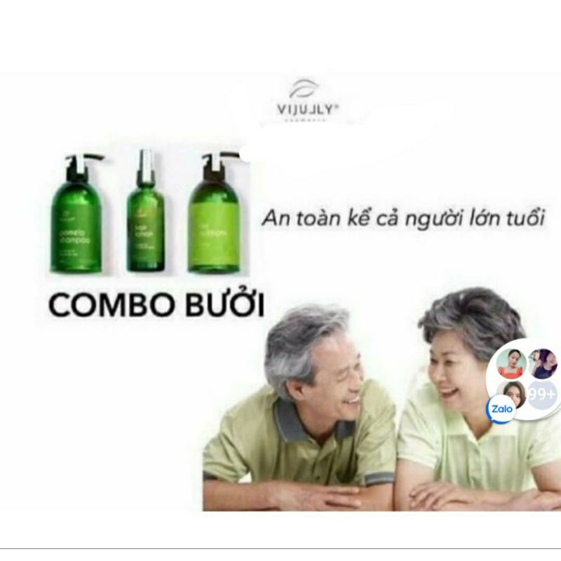 [Mua1 Tặng1]ComBo Vijully Gội_Xả_Xịt Nguyên Chất Chính Hãng Trị Rụng ,Hói_Dưỡng_Kích Mọc Tóc.Mua 1 CB tặng 1 thẻ Cào 20k