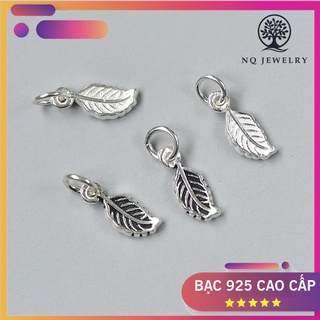 Charm bạc thái hình 1 chiếc lá treo