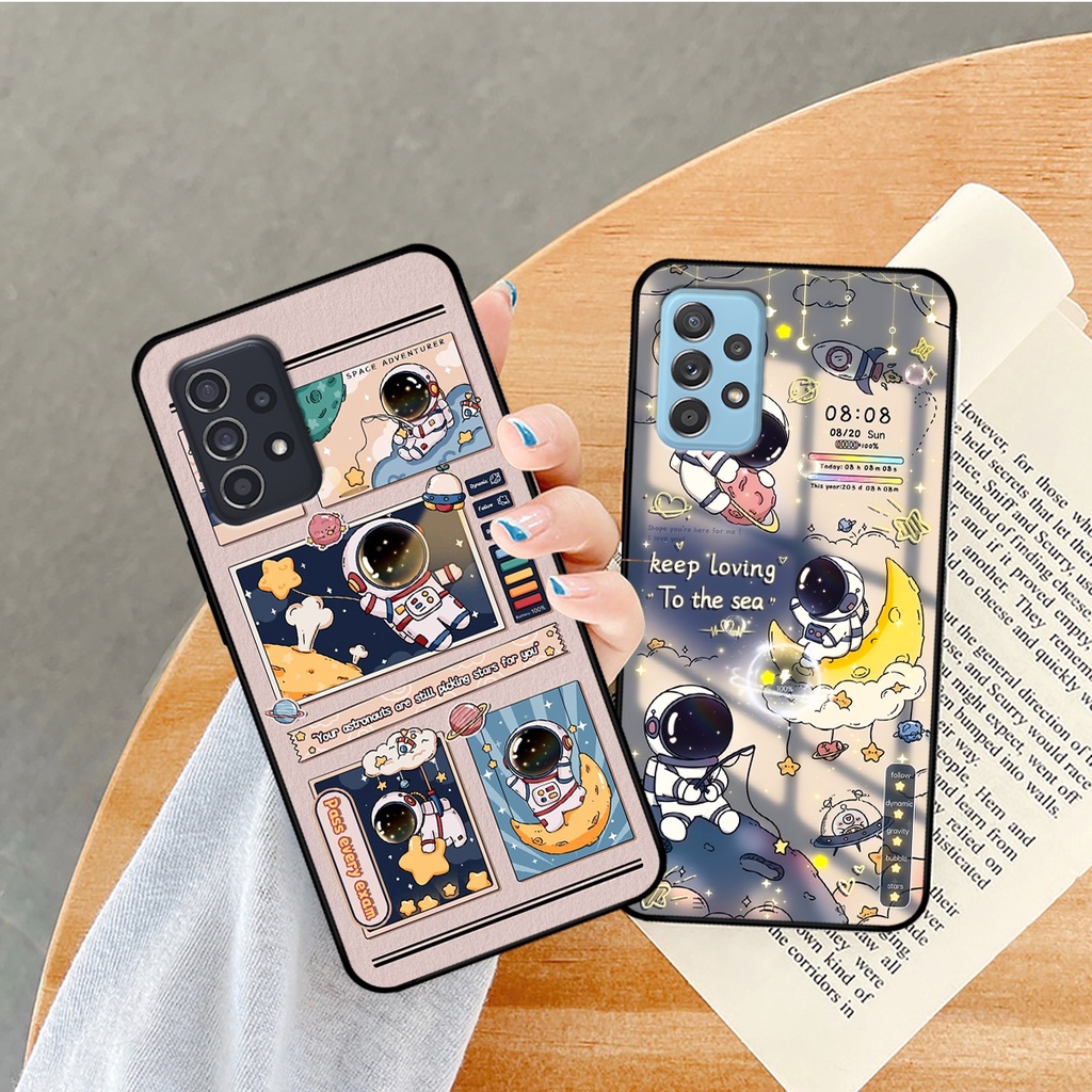 Ốp lưng Samsung A52 - A53 - A72 - A73 hình gấu, vũ trụ ngân hà chibi. ốp chống sốc bền đẹp