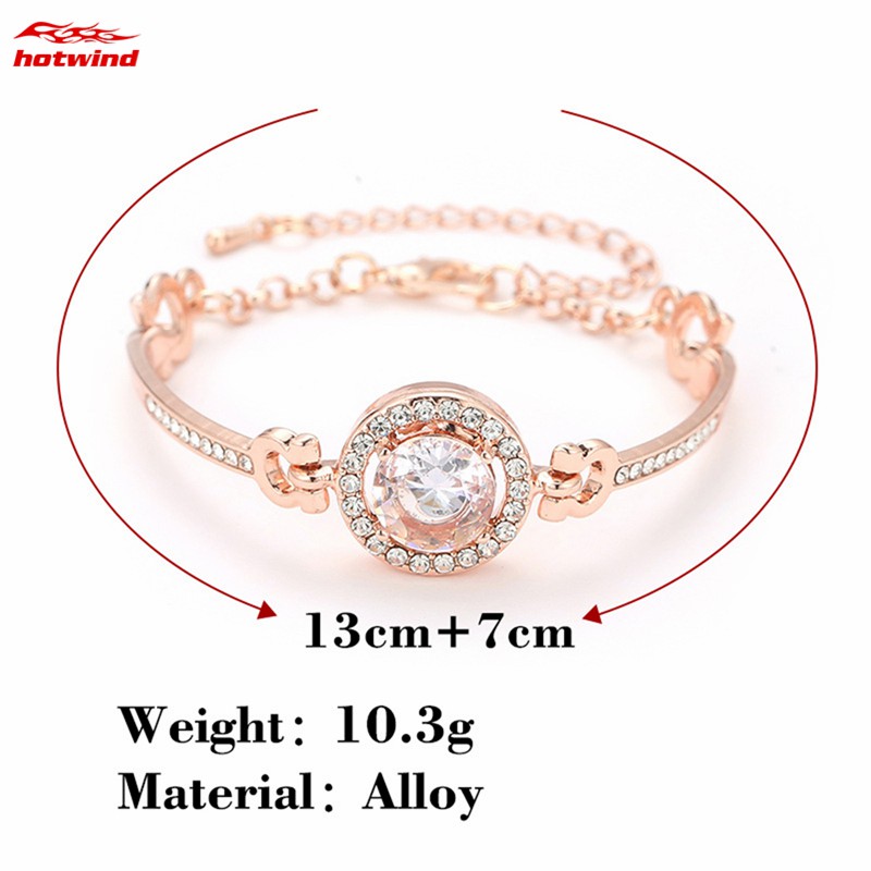 Vòng đeo tay đính đá phong cách thanh lịch cho nữ