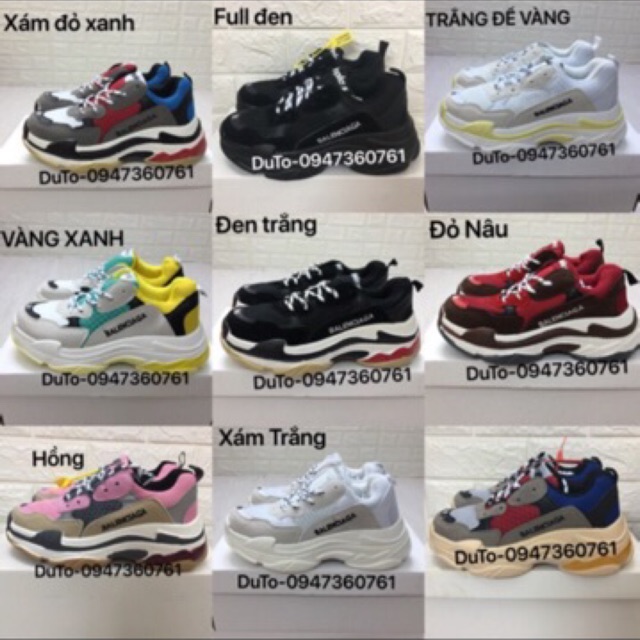 [SALE SỐC-TẶNG HỘP] Giày thể thao triple S Full Đen size 36->43 NAM NỮ | BigBuy360 - bigbuy360.vn