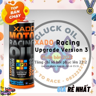 (Phiên bản 2022 Ver.3 RF 22.2) NHỚT NHẬP KHẨU CAO CẤP XADO RACING V3 10W40 4T MA2 UPGRADE Version 3