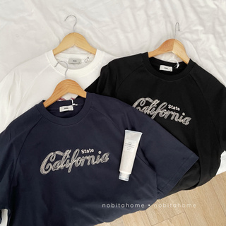 NOBITA HOME - ÁO THUN TAY NGẮN THÊU CHỮ CALIFORNIA