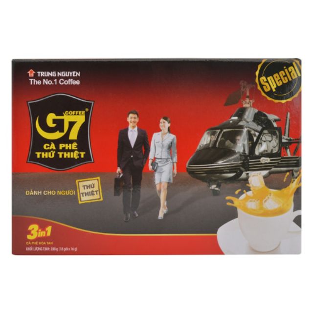 siêu mới cà phê Hòa tan G7 3in1Hộp 18 gói x 16g