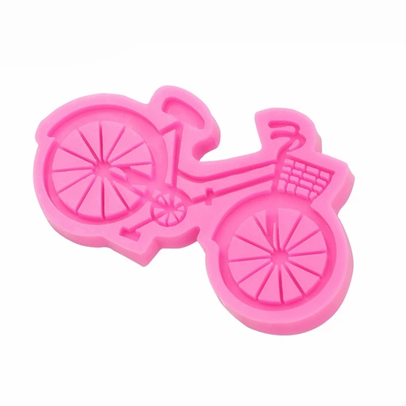 Khuôn Silicone Làm Móc Khóa Hình Xe Đạp Xinh Xắn