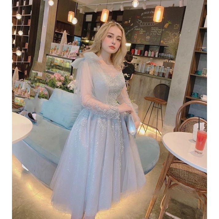 Ms1231v ĐẦM XOÈ CÔNG CHÚA NƠ VAI full size S/M/L/xL ( ảnh và video do chủ chủ shop tự chụp 1000%)