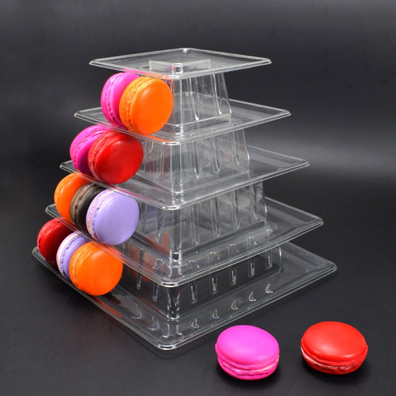 Tháp Đứng 5 / 9 Tầng Trưng Bày Bánh Macaron Bằng Nhựa