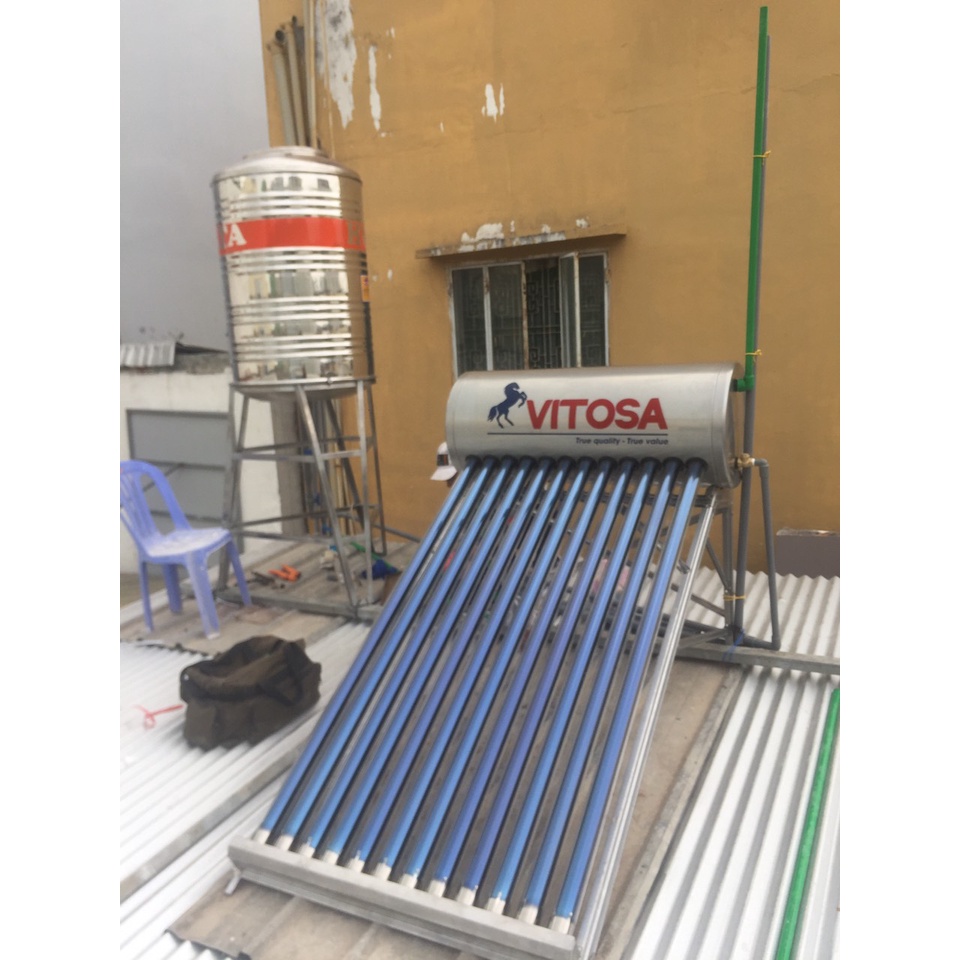 Máy nước nóng năng lượng mặt trời VITOSA 12 ống thủy tinh dòng cao cấp