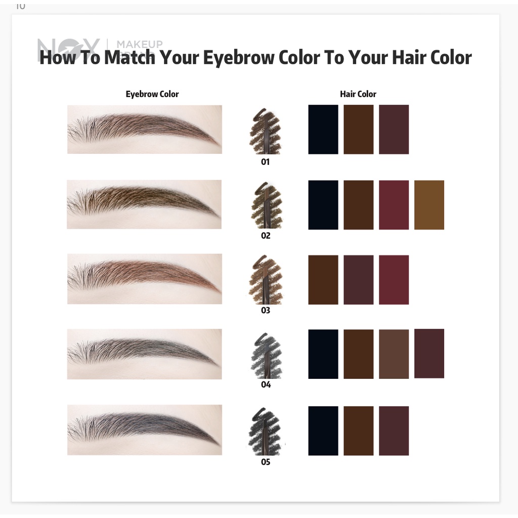 Chì kẻ lông mày NOX thiết kế hai đầu có cọ lâu trôi chống mồ hôi 0.3g | BigBuy360 - bigbuy360.vn